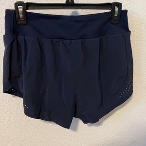 Medium sized navy blue athletic shorts